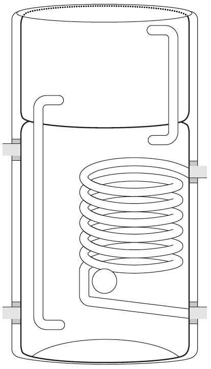 Copper INDIRECT Combination hot water cylinder (Immersion tank/Fortic Tank)