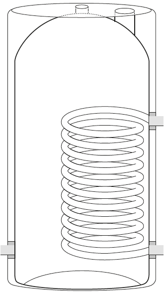 Indirect copper hot water cylinder diagram
