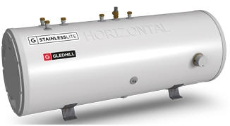 Unvented horizontal hot water cylinders