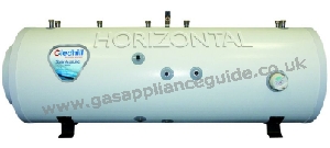Gledhill Stainless Lite UNVENTED Horizontal cylinder