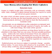 Save money on copper hot water cylinders