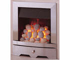 Valor Seattle inset pebble effect gas fire with silver surround
