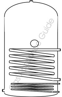 Indirect Solar hot water cylinder diagram shower solar coil located underneath the main boiler coil